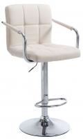 Barhocker Lucy V2 Stoff chrom beige Barhocker Lucy V2 Stoff chrom beige