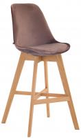Barhocker Cannes Samt natura braun Barhocker Cannes Samt natura braun