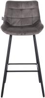 Barhocker Weston Samt grau Barhocker Weston Samt grau