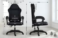 Bürostuhl Miltona Stoff schwarz/schwarz 