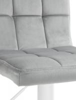 Barhocker Peru Samt weiß grau Barhocker Peru Samt weiß grau