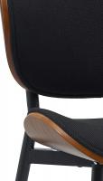 2er Set Besucherstuhl Enid Stoff  walnuss/schwarz 