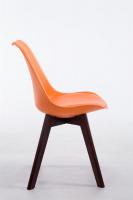 Besucherstuhl Borneo V2 Walnuss Kunstleder orange Besucherstuhl Borneo V2 Walnuss Kunstleder orange