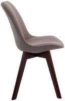 4er Set Besucherstühle Borneo V2 Walnuss Stoff taupe 4er Set Besucherstühle Borneo V2 Walnuss Stoff taupe