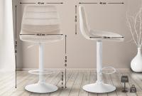 2er Set Barhocker Lex Samt Weiß creme 2er Set Barhocker Lex Samt Weiß creme