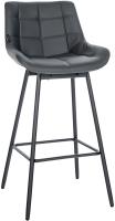 Barhocker Weston Schwenkbar Kunstleder grau 