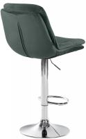 Barhocker Laurel Samt chrom dunkelgrün Barhocker Laurel Samt chrom dunkelgrün