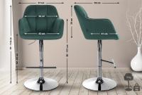 Barhocker Natoma Samt chrom grün Barhocker Natoma Samt chrom grün