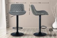 2er Set Barhocker Minosa Kunstleder grau 
