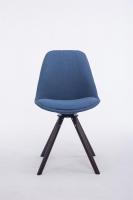 Besucherstuhl Troyes Stoff Rund walnuss (eiche) blau Besucherstuhl Troyes Stoff Rund walnuss (eiche) blau