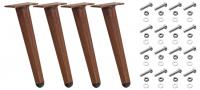 4er Set Möbelfüße 21 cm dunkelbraun 