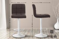 2er Set Barhocker Calma Stoff weiß braun 2er Set Barhocker Calma Stoff weiß braun