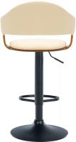 Barhocker Nilse Kunstleder schwarz walnuss/creme Barhocker Nilse Kunstleder schwarz walnuss/creme