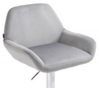 2er Set Barhocker Braga Samt chrom grau 2er Set Barhocker Braga Samt chrom grau
