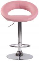 2er Set Barhocker Olinda Kunstleder chrom pink 
