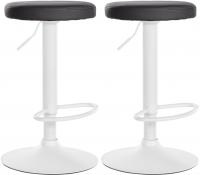 2er Set Barhocker Ponte Kunstleder weiß schwarz 2er Set Barhocker Ponte Kunstleder weiß schwarz