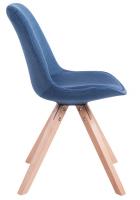 4er Set Besucherstuhl Toulouse Stoff Square Natura blau 