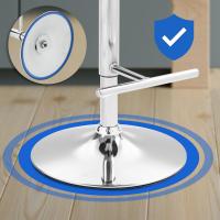 Barhocker Damar Samt chrom blau 
