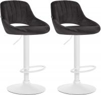 2er Set Barhocker Milet Samt W schwarz 2er Set Barhocker Milet Samt W schwarz