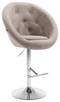 Barhocker London V2 Stoff chrom taupe Barhocker London V2 Stoff chrom taupe