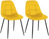 2er Set Stuhl Tom Kunstleder gelb