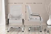 2er Set Besucherstuhl Hobart Stoff grau 