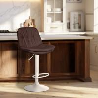 Barhocker Laurel Stoff weiß braun 
