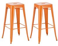 2er Set Barhocker Joshua orange 2er Set Barhocker Joshua orange