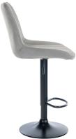 2er Set Barhocker Toni Samt schwarz grau 2er Set Barhocker Toni Samt schwarz grau