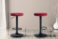 2er Set Barhocker Ponte Samt schwarz rot 