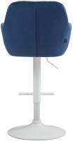 Barhocker Natoma Samt weiß blau Barhocker Natoma Samt weiß blau