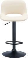 Barhocker Camden Kunstleder schwarz creme 