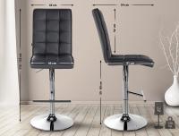 Barhocker Peking V2 Kunstleder chrom schwarz 