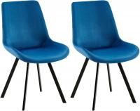 2er Set Esszimmerstuhl Lewes Samt dunkelblau 2er Set Esszimmerstuhl Lewes Samt dunkelblau