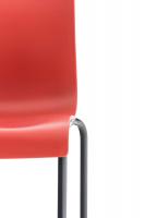 Barhocker Hoover 4-Fuß Gestell schwarz rot 
