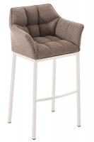 Barhocker Damaso W Stoff mit 4-Fuß Gestell terrabraun Barhocker Damaso W Stoff mit 4-Fuß Gestell terrabraun