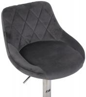 Barhocker Lazio Samt chrom dunkelgrau 