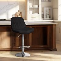 Barhocker Laurel Stoff chrom schwarz 
