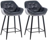 2er Set Barhocker Gibson Samt dunkelgrau 2er Set Barhocker Gibson Samt dunkelgrau