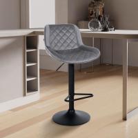 Barhocker Kasson Samt dunkelgrau Barhocker Kasson Samt dunkelgrau