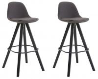 2er Set Barhocker Franklin Stoff Square schwarz (eiche) dunkelgrau 2er Set Barhocker Franklin Stoff Square schwarz (eiche) dunkelgrau