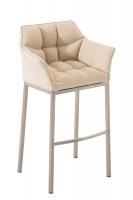 Barhocker Damaso E Stoff mit 4-Fuß Gestell creme Barhocker Damaso E Stoff mit 4-Fuß Gestell creme