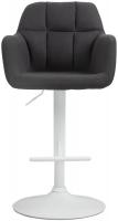 Barhocker Natoma Stoff weiß schwarz Barhocker Natoma Stoff weiß schwarz