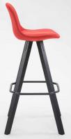 2er Set Barhocker Franklin Stoff Square schwarz (eiche) rot 2er Set Barhocker Franklin Stoff Square schwarz (eiche) rot