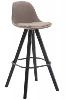 Barhocker Franklin Stoff Square Schwarz (eiche) taupe Barhocker Franklin Stoff Square Schwarz (eiche) taupe