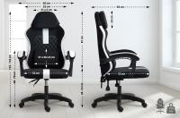 Bürostuhl Miltona Stoff schwarz/weiß Bürostuhl Miltona Stoff schwarz/weiß