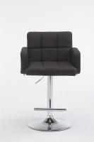 Barhocker Los Angeles, Stoff schwarz 