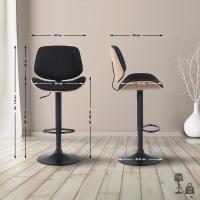 2er Set Barhocker Clawson Stoff schwarz natura/schwarz 2er Set Barhocker Clawson Stoff schwarz natura/schwarz