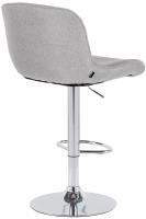 2er Set Barhocker Solon Chrom Stoff hellgrau 2er Set Barhocker Solon Chrom Stoff hellgrau