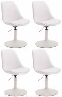4er Set Esszimmerstühle Maverick W Kunstleder weiß 4er Set Esszimmerstühle Maverick W Kunstleder weiß